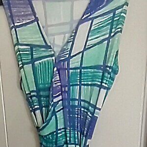 Tori Richard Honolulu Plaid Print Wrap-Around Dress - Size Small